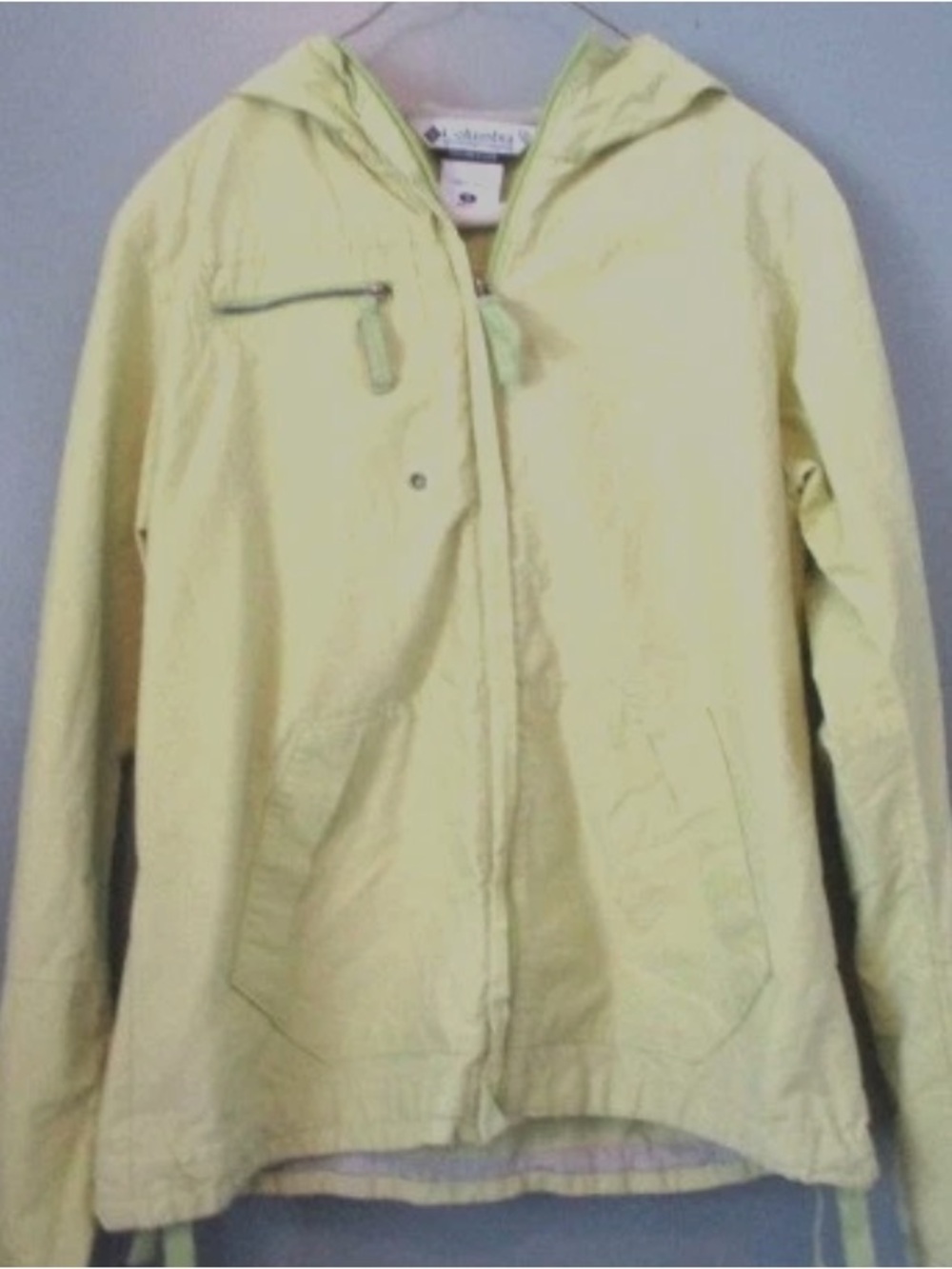 Columbia Pale Yellow Hooded Utility Jacket